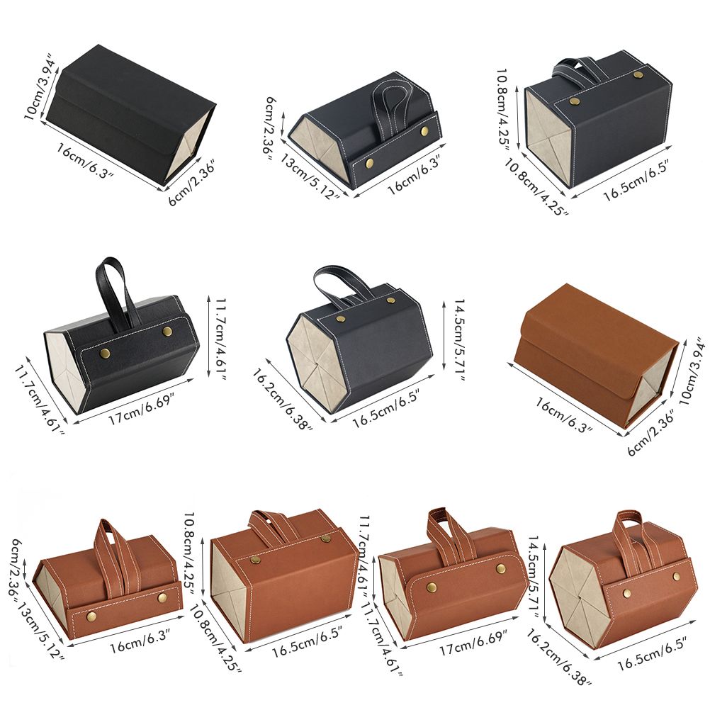 Multi Slot Sunglasses Organizer Foldable Glasses Jewelry Storage Box Portable PU Leather Eyeglasses Case for Storing Watches and Keys