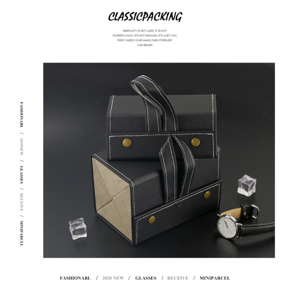 Multi Slot Sunglasses Organizer Foldable Glasses Jewelry Storage Box Portable PU Leather Eyeglasses Case for Storing Watches and Keys