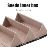 Multi Slot Sunglasses Organizer Foldable Glasses Jewelry Storage Box Portable PU Leather Eyeglasses Case for Storing Watches and Keys - Extra Image