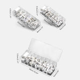 8 Grids Clear Plastic Cable Storage Box Data Cable Storage Container Save Space Cable Management Box for Storing Earrings Rings and Data Cables - Top-Down View