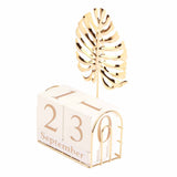 Manual Flip Calendar Wooden Perpetual Calendar Home Desktop Crafts Decoration for Office Study Coffee Shop