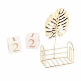 Manual Flip Calendar Wooden Perpetual Calendar Home Desktop Crafts Decoration for Office Study Coffee Shop