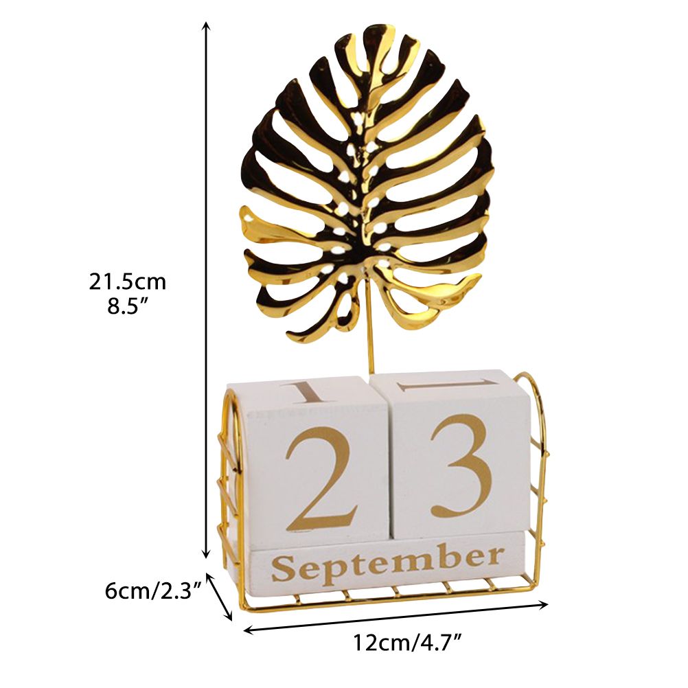 Manual Flip Calendar Wooden Perpetual Calendar Home Desktop Crafts Decoration for Office Study Coffee Shop