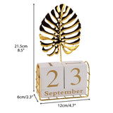 Manual Flip Calendar Wooden Perpetual Calendar Home Desktop Crafts Decoration for Office Study Coffee Shop - Extra Image