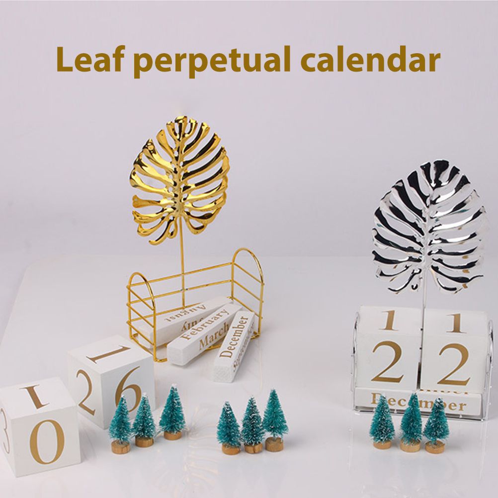 Manual Flip Calendar Wooden Perpetual Calendar Home Desktop Crafts Decoration for Office Study Coffee Shop