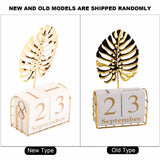 Manual Flip Calendar Wooden Perpetual Calendar Home Desktop Crafts Decoration for Office Study Coffee Shop - Extra Image