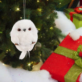 2Pcs Christmas Cute Owl Hanging Gift Simulation Animal Pendant Xmas Tree Pendant Home Holiday Party Decoration