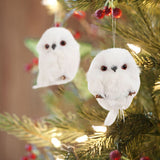 2Pcs Christmas Cute Owl Hanging Gift Simulation Animal Pendant Xmas Tree Pendant Home Holiday Party Decoration