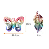 Wind Chimes Plastic Butterfly Reflective Rotating Windmill Decoration for Hanging Bring Happiness Outdoor Garden Decoration - Front View