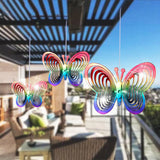 Wind Chimes Plastic Butterfly Reflective Rotating Windmill Decoration for Hanging Bring Happiness Outdoor Garden Decoration