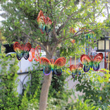 Wind Chimes Plastic Butterfly Reflective Rotating Windmill Decoration for Hanging Bring Happiness Outdoor Garden Decoration - Top-Down View