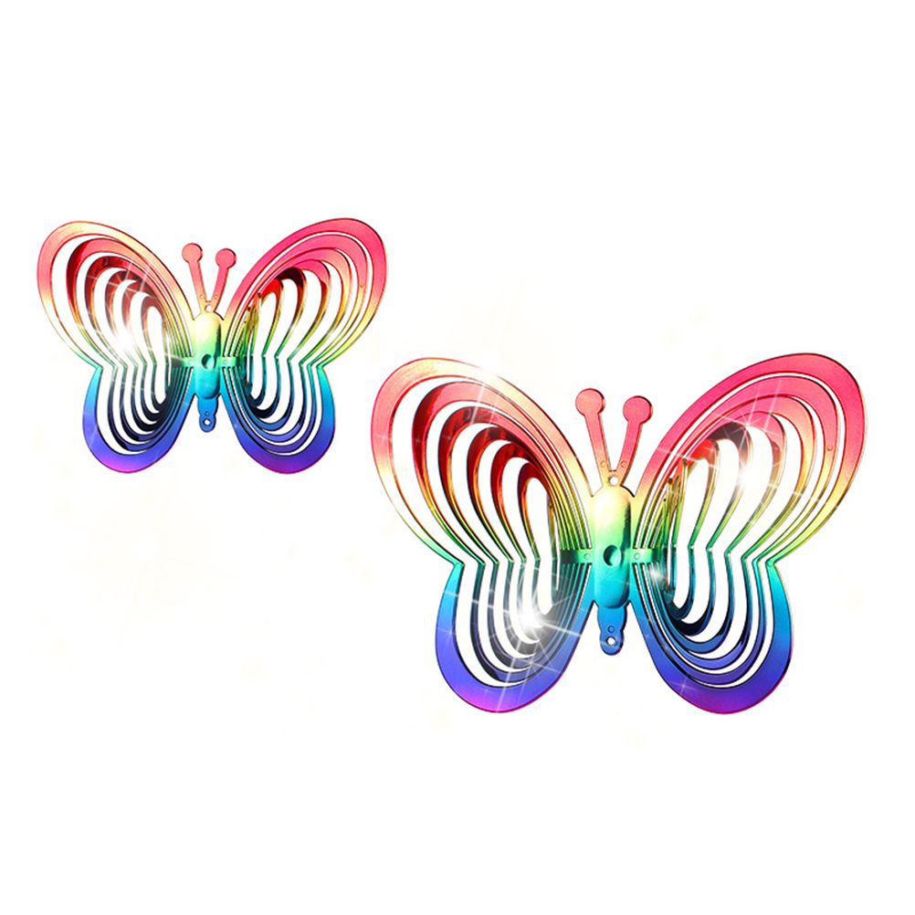 Wind Chimes Plastic Butterfly Reflective Rotating Windmill Decoration for Hanging Bring Happiness Outdoor Garden Decoration