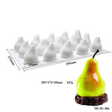 15 Cavities Pear Shape Silicone Mold for Mousse Cake French Dessert 3D Silicone Mold Cake Decorating Mold Non Stick