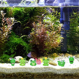 6Pcs Plastic Animal Cartoon Frog Micro Landscape Little Figurine Garden Ornaments Fish Tank Doll Decoration - Side View
