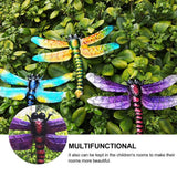 Wrought Iron Dragonfly Wall Hanging Courtyard Garden Porch Home Wall Balcony Art Decoration Outdoor Indoor Decor - Top-Down View