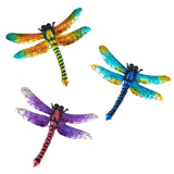 Wrought Iron Dragonfly Wall Hanging Courtyard Garden Porch Home Wall Balcony Art Decoration Outdoor Indoor Decor - Front View