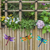 Wrought Iron Dragonfly Wall Hanging Courtyard Garden Porch Home Wall Balcony Art Decoration Outdoor Indoor Decor - Low Angle