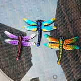 Wrought Iron Dragonfly Wall Hanging Courtyard Garden Porch Home Wall Balcony Art Decoration Outdoor Indoor Decor - Extra Image