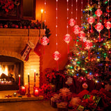 2022 New Year Red Lantern Curtain String Lights LED Spring Festival Fairy Light Street Festoon Light for Holidays Home Decor - Low Angle