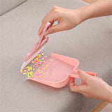 Mini Cleaning Brush Small Broom Dustpans Set Desktop Sweeper Desktop Cleaning Tool for Computer Desks Shelves and Wardrobes - Side View