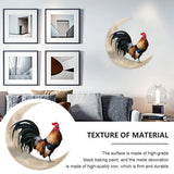 Rooster Moon Wall Decor Metal Wall Hanging Sign Wall Unique Arts Pendant for Outdoor Indoor Home Wall Decoration - Side View
