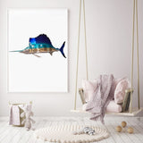 Metal Art Sailfish Sea Turtle Jellyfish Interior Decoration Crafts Wall Hanging Mount Decoration Home Decor Gift