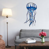Metal Art Sailfish Sea Turtle Jellyfish Interior Decoration Crafts Wall Hanging Mount Decoration Home Decor Gift - Top-Down View
