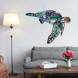 Metal Art Sailfish Sea Turtle Jellyfish Interior Decoration Crafts Wall Hanging Mount Decoration Home Decor Gift - 45-Degree Angle