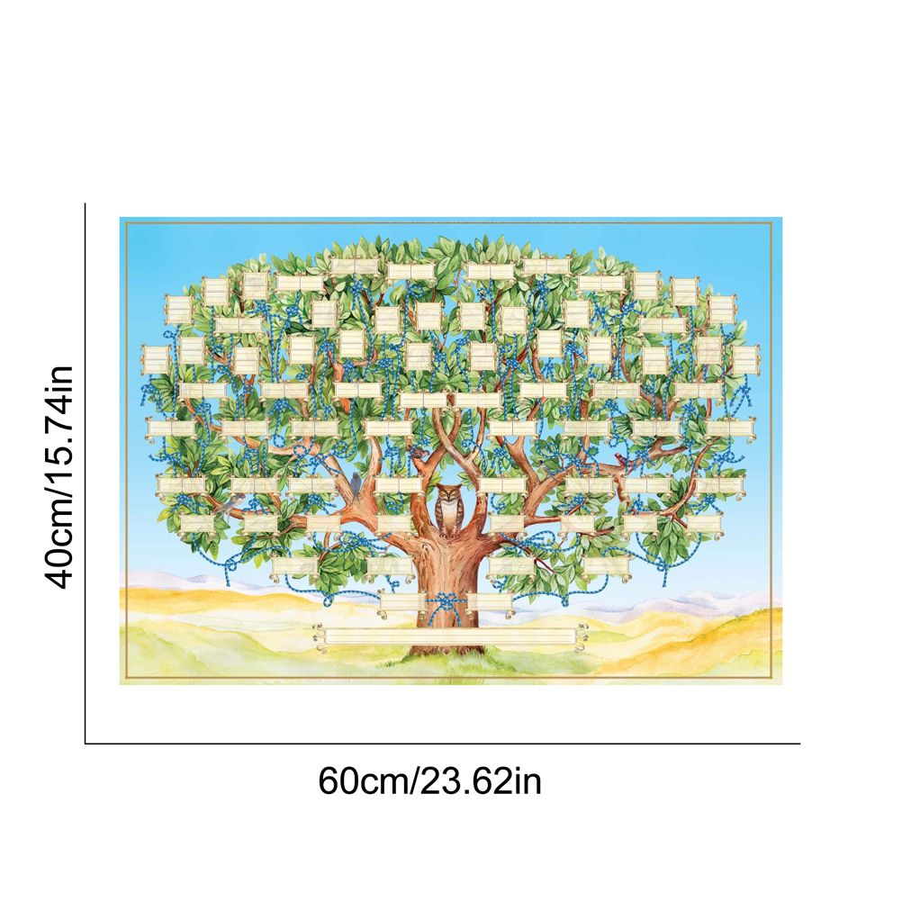 Family Tree Chart Family Tree Diagram 6 Generation Fillable Ancestry Chart DIY Canvas Genealogy Gifts Wall Decor