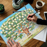 Family Tree Chart Family Tree Diagram 6 Generation Fillable Ancestry Chart DIY Canvas Genealogy Gifts Wall Decor