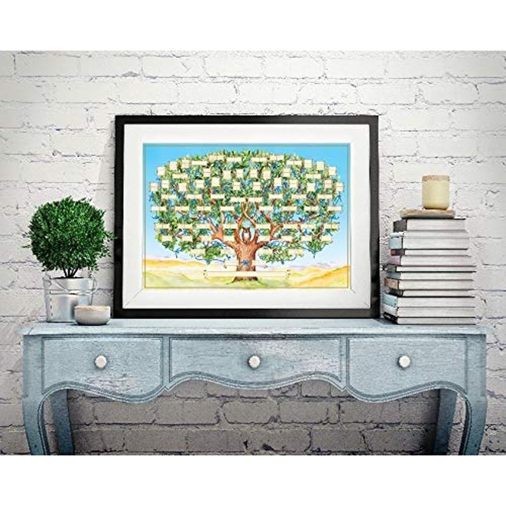 Family Tree Chart Family Tree Diagram 6 Generation Fillable Ancestry Chart DIY Canvas Genealogy Gifts Wall Decor