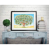 Family Tree Chart Family Tree Diagram 6 Generation Fillable Ancestry Chart DIY Canvas Genealogy Gifts Wall Decor
