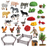 36PCS Farm Animal Toys for Kids Learning Educational Playset Simulation Farm Figurines Animal Toys Ornaments