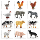 36PCS Farm Animal Toys for Kids Learning Educational Playset Simulation Farm Figurines Animal Toys Ornaments - Top-Down View