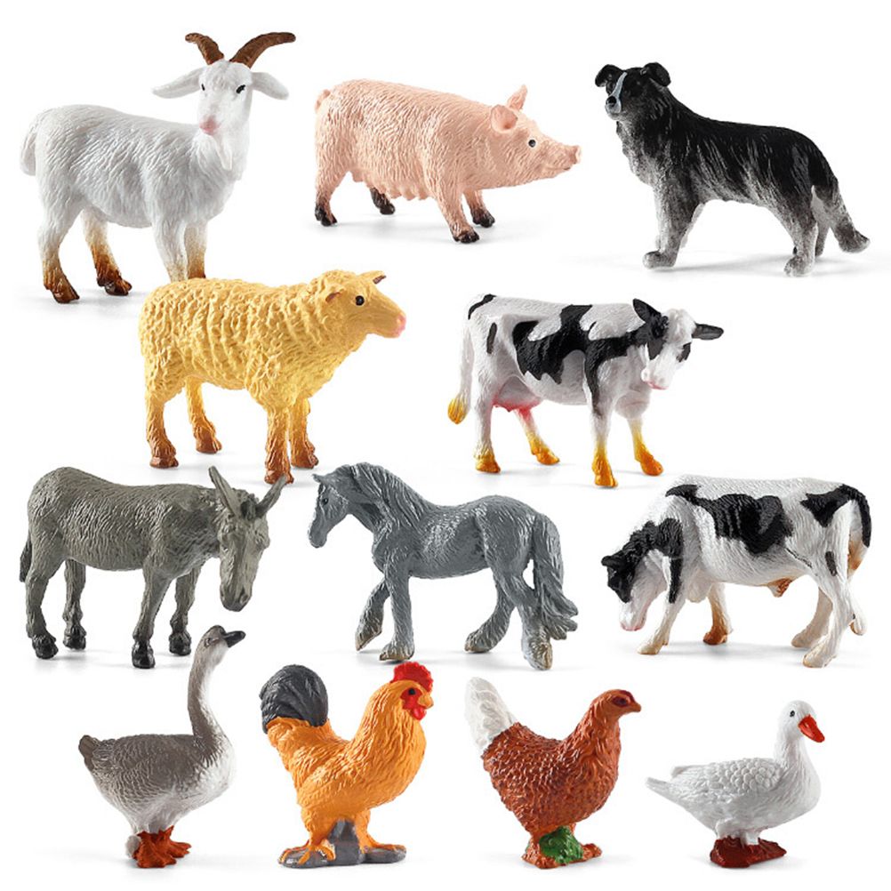 36PCS Farm Animal Toys for Kids Learning Educational Playset Simulation Farm Figurines Animal Toys Ornaments
