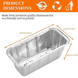 20Pcs 670ml Barbecue Plate Rectangular Aluminum Foil Baking Boxes Roasting Grill Tin Tray for Kitchen Outdoor Supplies