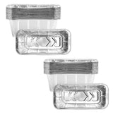 20Pcs 670ml Barbecue Plate Rectangular Aluminum Foil Baking Boxes Roasting Grill Tin Tray for Kitchen Outdoor Supplies