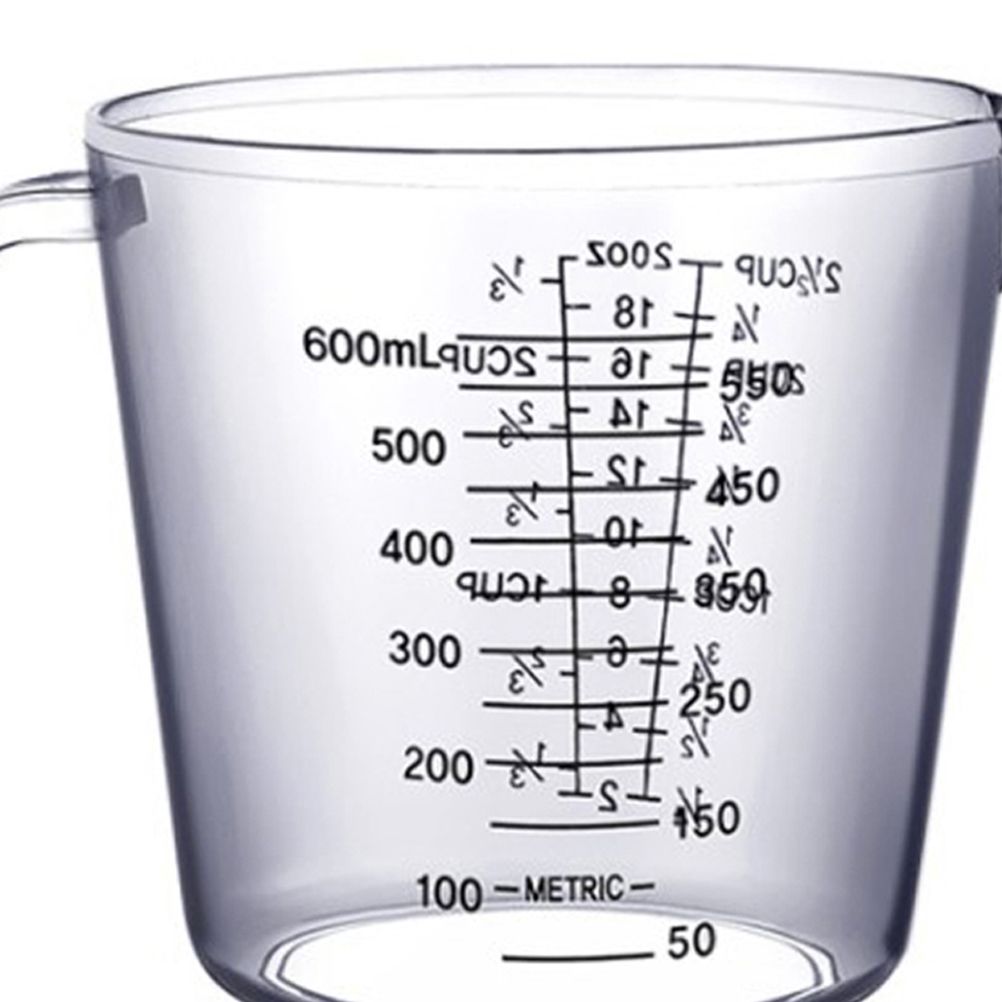 Plastic Measuring Jug 600ml Large Beaker Measuring Cups Graduated Jugs Measuring Jars for Cold Water Ice Tea Juice Beer Milk