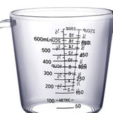 Plastic Measuring Jug 600ml Large Beaker Measuring Cups Graduated Jugs Measuring Jars for Cold Water Ice Tea Juice Beer Milk