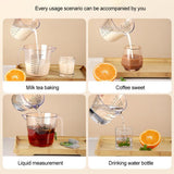 Plastic Measuring Jug 600ml Large Beaker Measuring Cups Graduated Jugs Measuring Jars for Cold Water Ice Tea Juice Beer Milk - Top-Down View