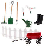9pcs Miniature Dollhouse Set 1:12 Mini Garden Tools for Dollhouse Garden Miniature Decoration
