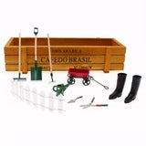 9pcs Miniature Dollhouse Set 1:12 Mini Garden Tools for Dollhouse Garden Miniature Decoration - 45-Degree Angle