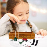 9pcs Miniature Dollhouse Set 1:12 Mini Garden Tools for Dollhouse Garden Miniature Decoration - Rear View