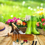 9pcs Miniature Dollhouse Set 1:12 Mini Garden Tools for Dollhouse Garden Miniature Decoration - Close-Up Angle