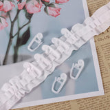 Curtain Tape Curtain Accessory Reusable Curtain Ruffle Tape Curtain Drawstring Belt Set for Pleated Curtain Head - 45-Degree Angle