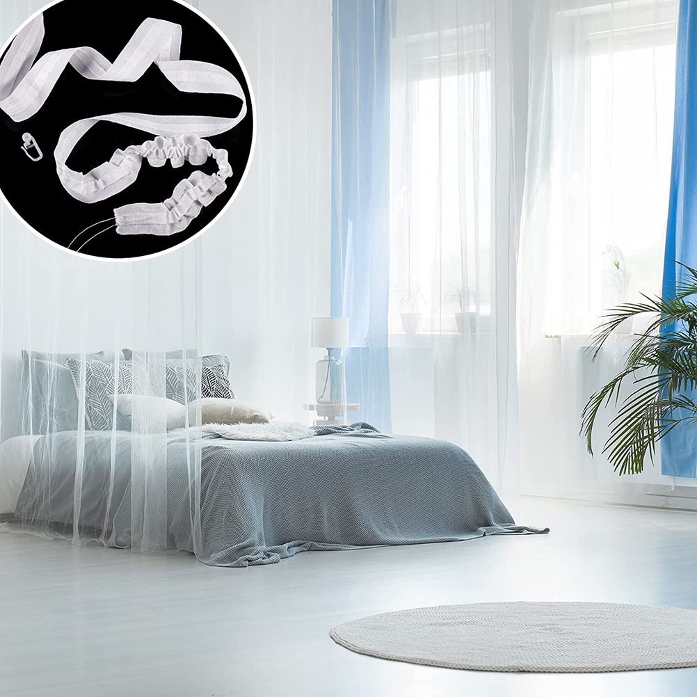 Curtain Tape Curtain Accessory Reusable Curtain Ruffle Tape Curtain Drawstring Belt Set for Pleated Curtain Head