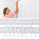 Curtain Tape Curtain Accessory Reusable Curtain Ruffle Tape Curtain Drawstring Belt Set for Pleated Curtain Head - Low Angle