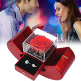 Christmas Gift Apple Box Wedding Ring Box Jewelry Rose Flower Box for Necklace Bracelet Birthday Party Valentine's Day New Year Gift - Low Angle