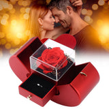 Christmas Gift Apple Box Wedding Ring Box Jewelry Rose Flower Box for Necklace Bracelet Birthday Party Valentine's Day New Year Gift