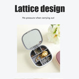 Travel Jewellery Box Portable Small Jewellery Box Organizer with Mirror Mini Jewelry Storage Case for Rings Earrings Necklaces Gifts